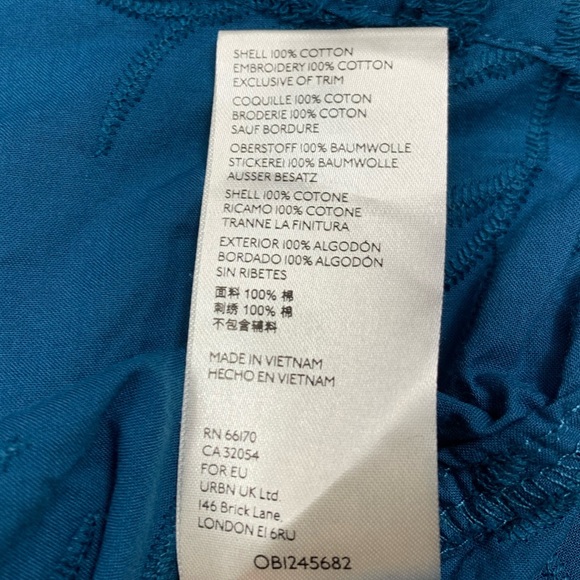 ANTHROPOLOGIE Pilcro Textured‎ Trapeze Buttondown Blouse Top in Blue Size S NWT - Picture 14 of 16